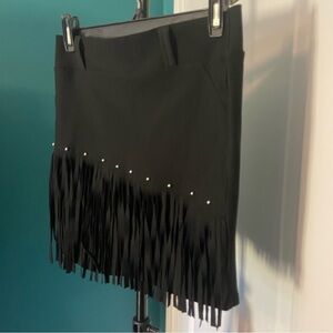 Fringe mini skirt